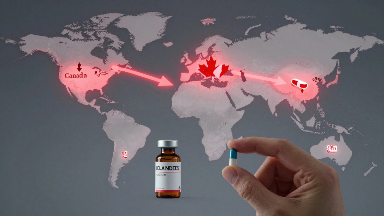 Global map showing Indian generic medicines exported to the U.S., Europe, and Africa.