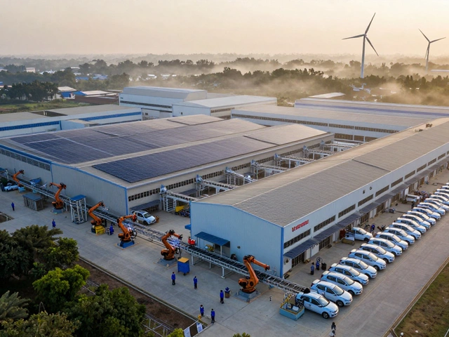 Which is the largest car plant in India? Size, output, and key details