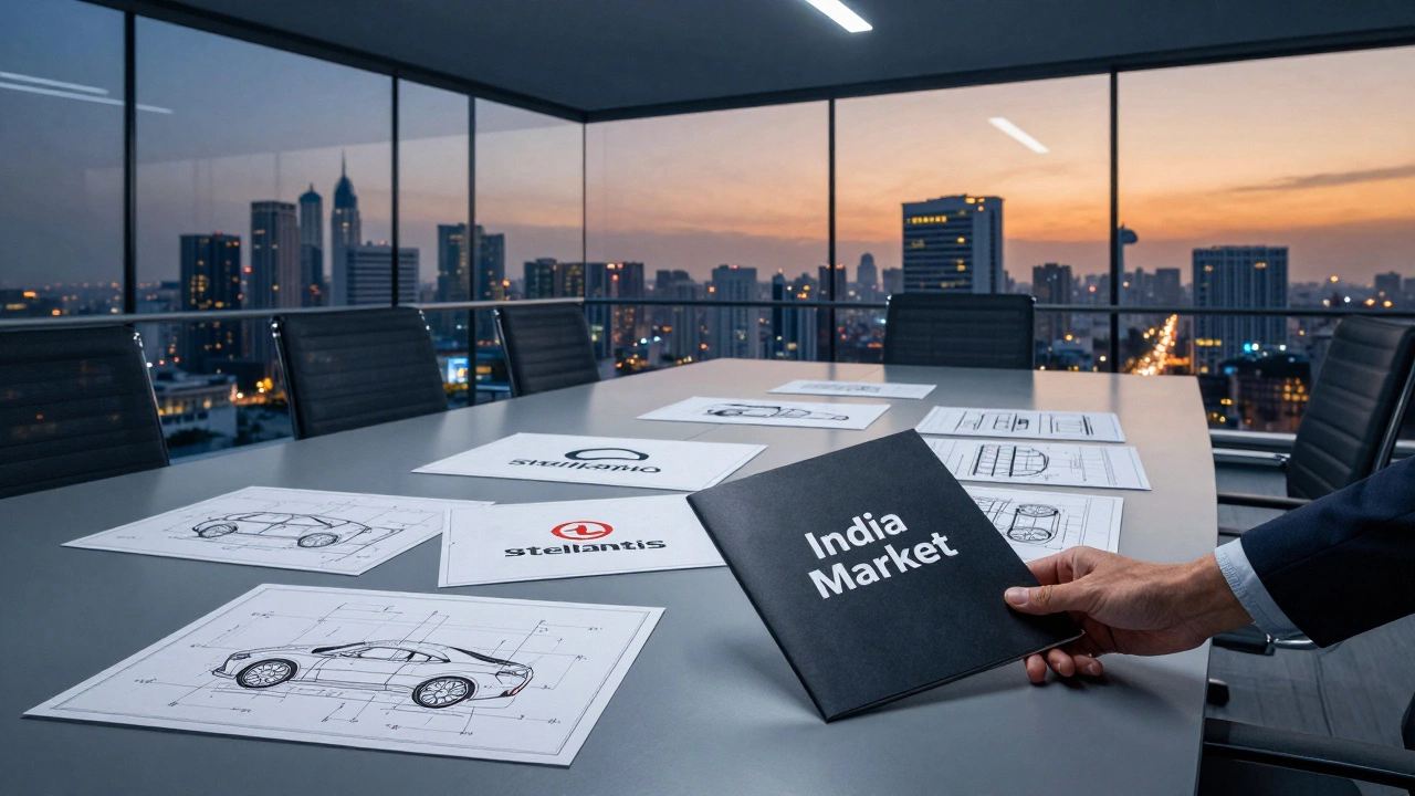 A corporate boardroom setting representing the decision to exit the Indian automotive market.
